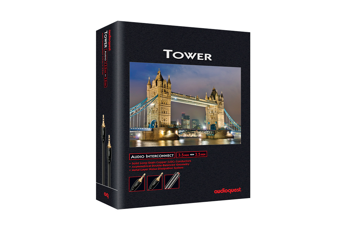 Audioquest Tower 3,5 mm/3,5 mm - przewód mini jack 3,5 mm stereo/mini jack 3,5 mm stereo o długości 2 m