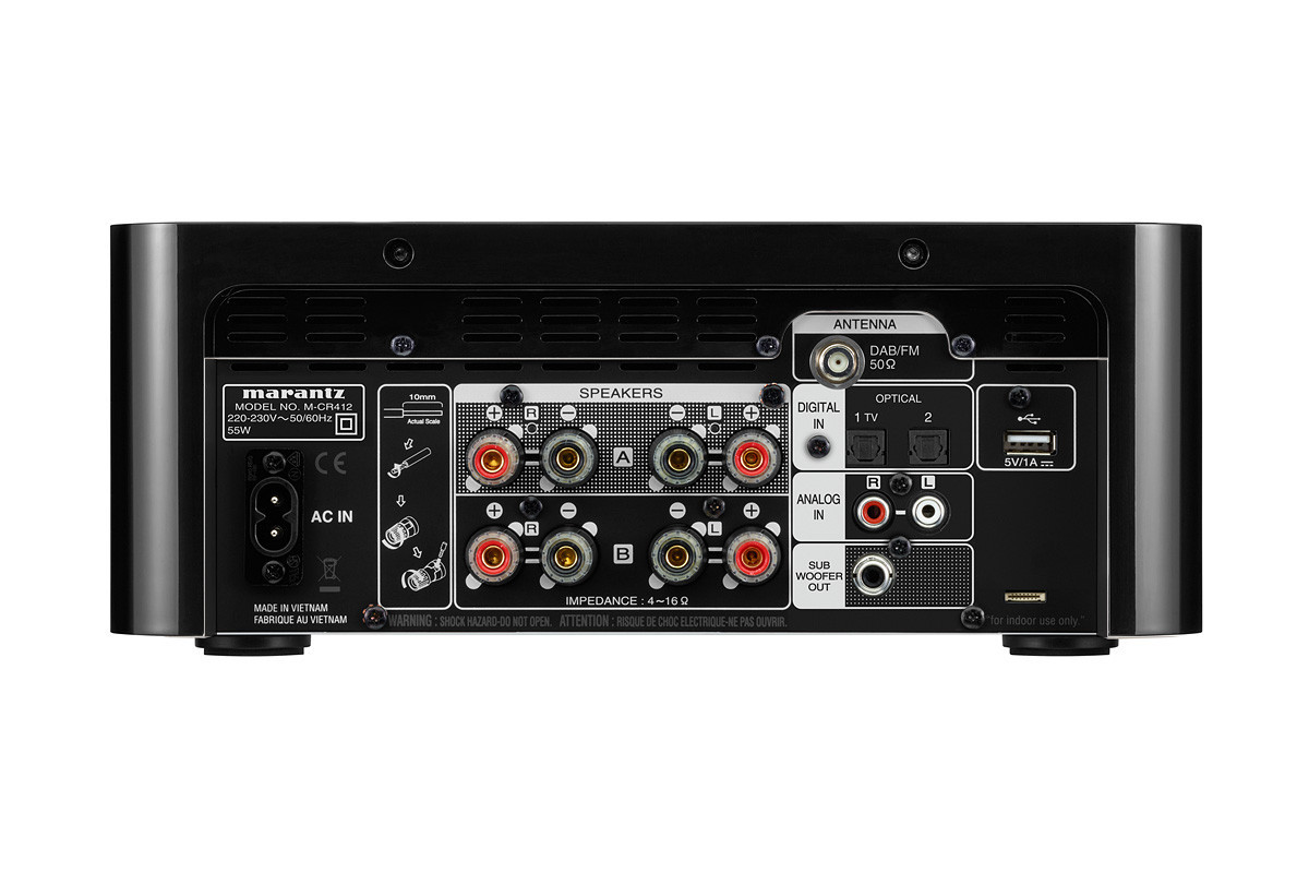 Marantz Melody | M-CR412 Black - amplituner stereo z odtwarzaczem CD