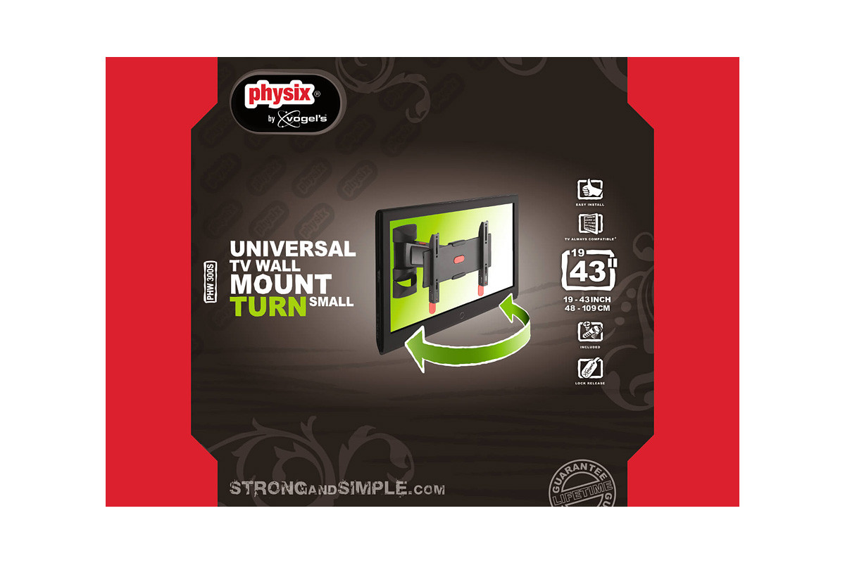 Physix by Vogel's PHW 300S - uchwyt ścienny do TV (19-43 cali)