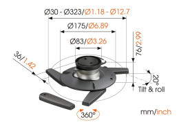 Vogel's EPC 6545 - uchwyt sufitowy do projektorów