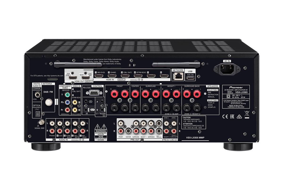 Pioneer VSX-LX505 Black - amplituner wielokanałowy