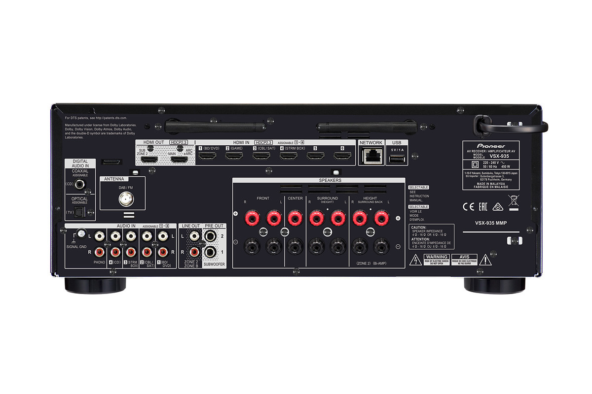 Pioneer VSX-935 Black - amplituner wielokanałowy