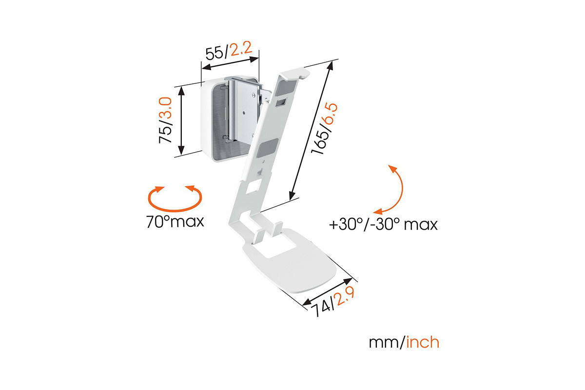 Vogel's Sound 4201 | BRACKET 1 White - uchwyt ścienny do głośnika Sonos PLAY:1/ONE