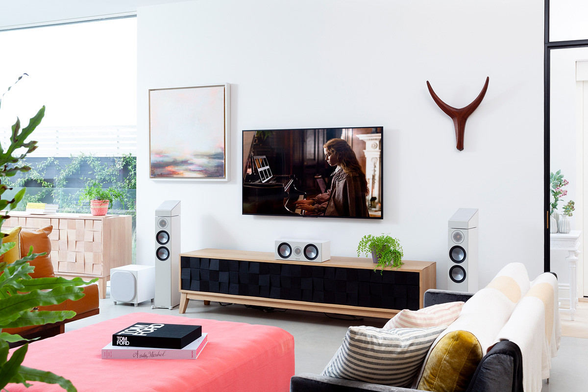 Monitor Audio Bronze AMS White - kolumny efektowe Dolby Atmos, DTS:X, itp.