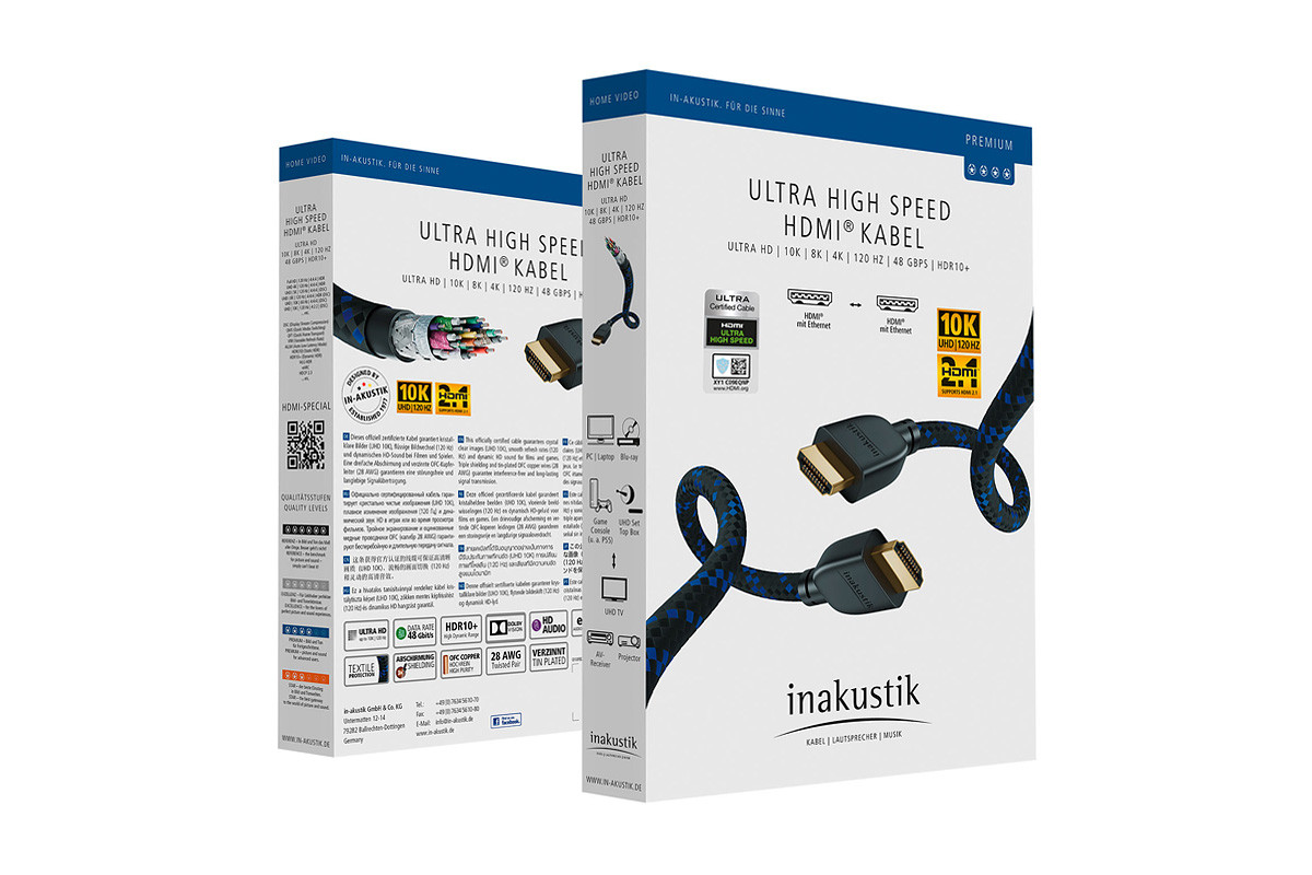 Inakustik Premium Ultra High Speed HDMI 2.1/8K - przewód HDMI/HDMI o długości 2 m