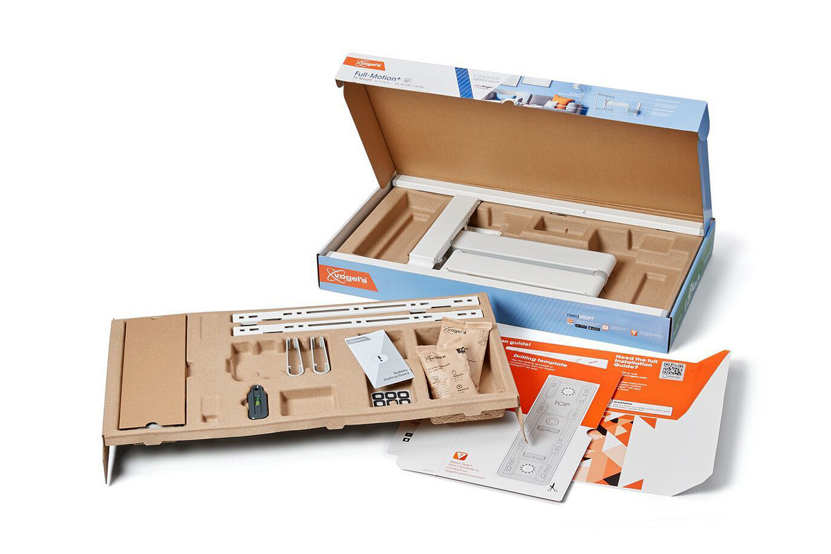 Vogel's TVM 3643 White - uchwyt ścienny uchylny do TV (40-77 cali)