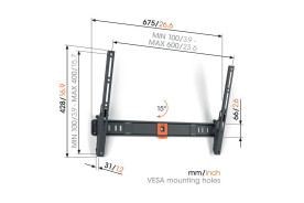 Vogel's TVM 1613 - uchwyt ścienny uchylny do TV (40-77 cali)