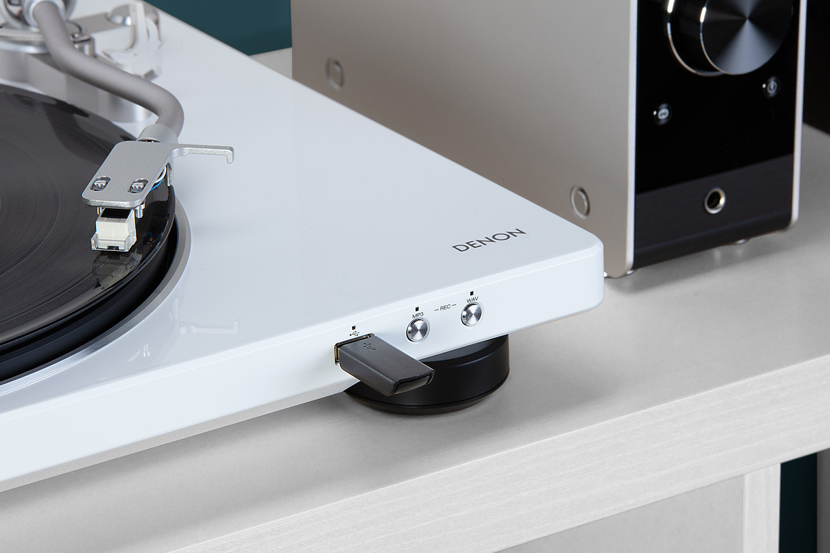 Denon DP-450USB White - gramofon analogowy
