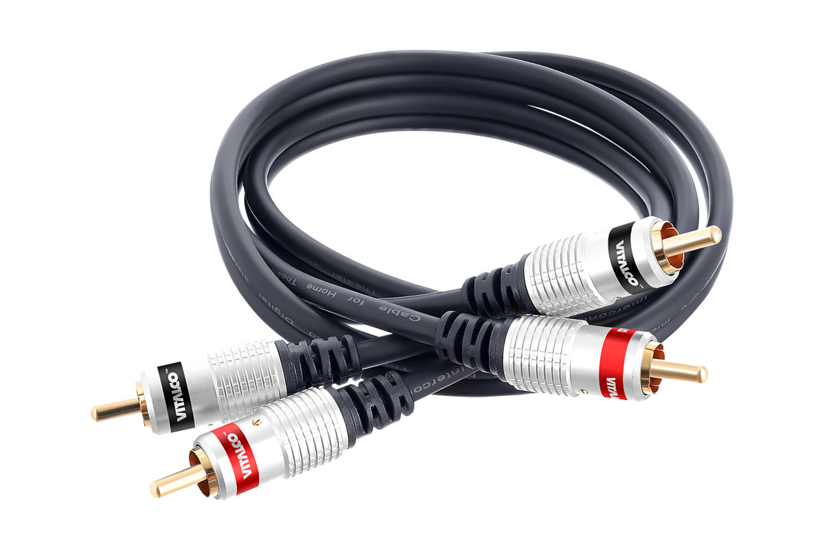Vitalco Stereo RCA RKD200/2,5 - przewód 2xRCA/2xRCA | interkonekt stereo o długości 2,5 m