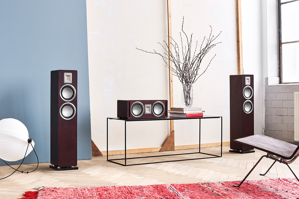 Audiovector QR C SE Dark Walnut - kolumna centralna