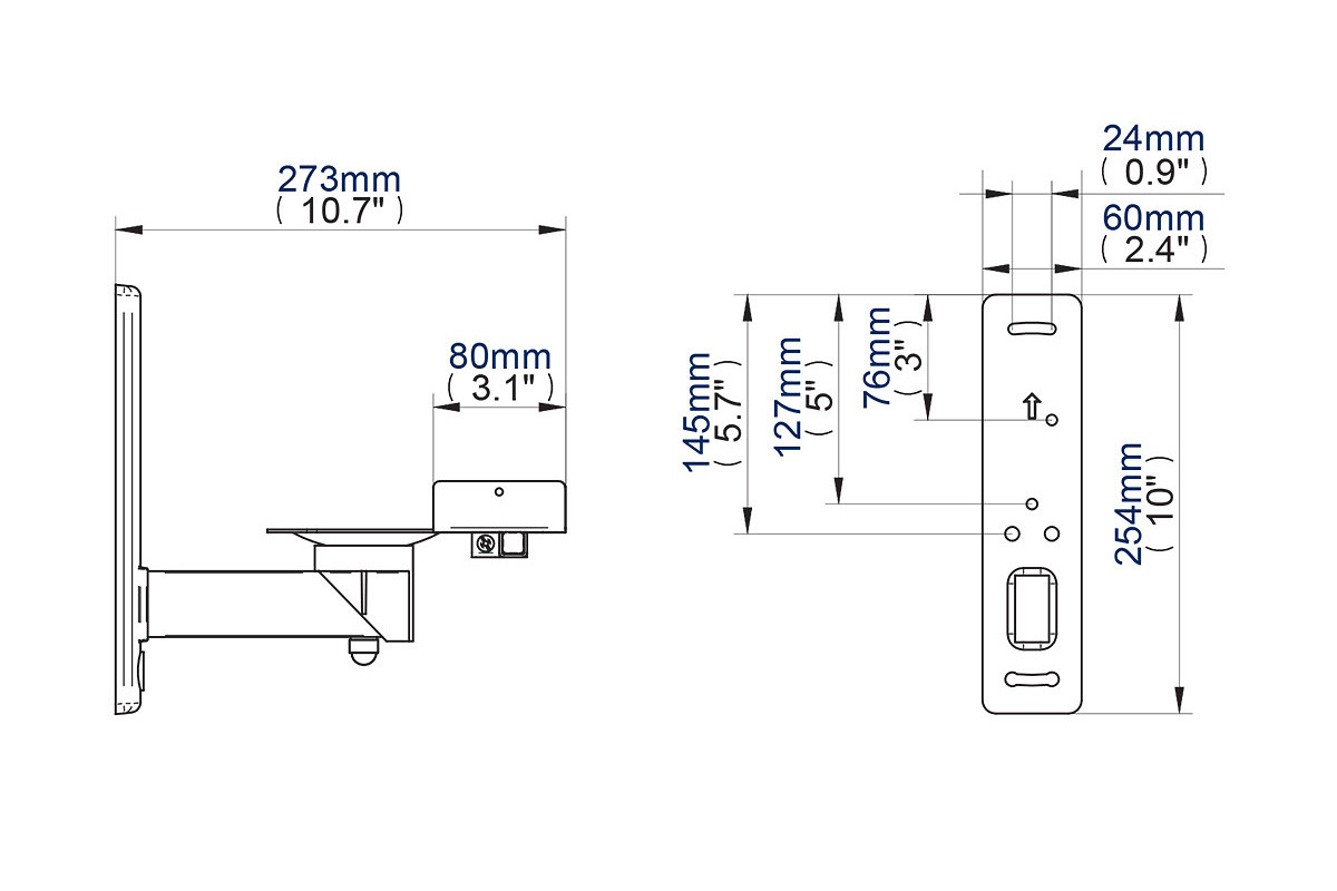 B-Tech BT77 Black - uniwersalny uchwyt do kolumn