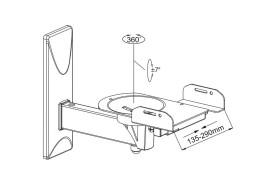 AQ-Vision BR03 AS - uniwersalny uchwyt do kolumn