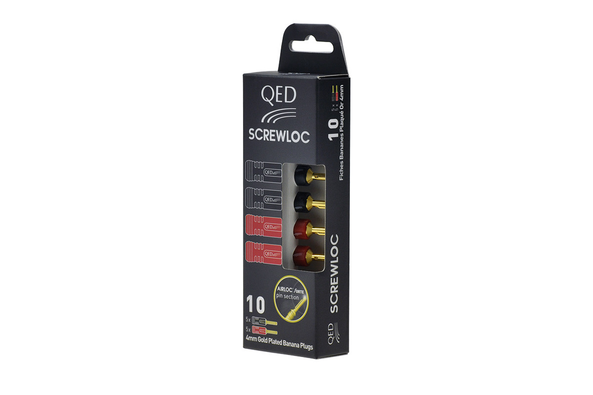 QED ScrewLoc™ - wtyk bananowy - opak. 10 szt.