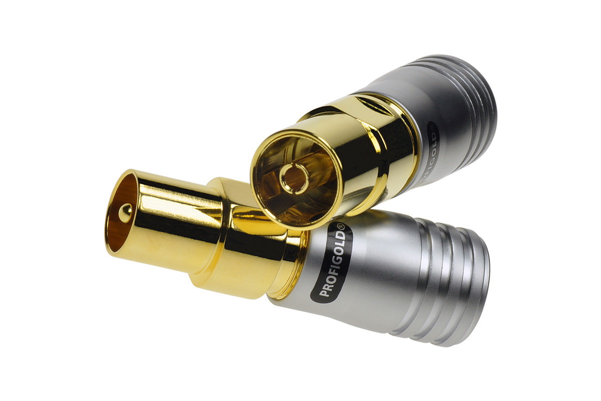 Profigold PROD640 - komplet: gniazdo antenowe i wtyk antenowy