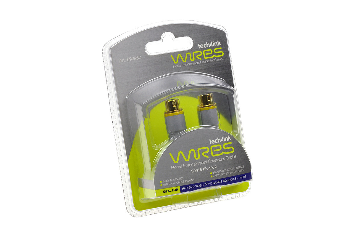 Techlink Wires 690960 - wtyk mini DIN 4 pin | SVHS 4 pin