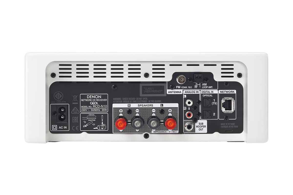 Denon CEOL RCD-N10 White - amplituner stereo z odtwarzaczem CD